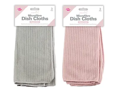 3 Pack Microfibre Dish Cleaning Cloth Absorbent Drying Tea Towel Kitchen Washing • £3.99