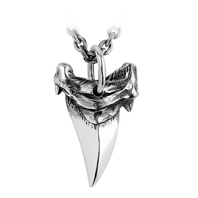 Real Solid 925 Sterling Silver Pendants Sharp Shark Tooth Gothic Punk Jewelry • $48.96