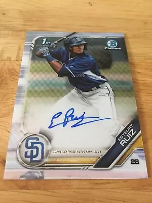 2019 Bowman Chrome #CPA-ER Esteury Ruiz 1st Autograph RC Padres Athletics • $24.99