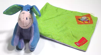 EEYORE Baby Security Blanket Lovely Plush By DISNEY Blue Purple Winnie The Pooh • $23.93