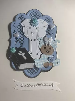 £2.20 • Buy Baby Boy  Christening Card Topper
