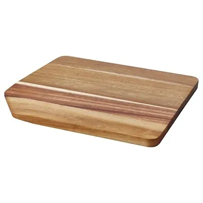 IKEA Chopping Board Service Plate Thick Solid Acacia Wood Brown  28x22 Cm • £17