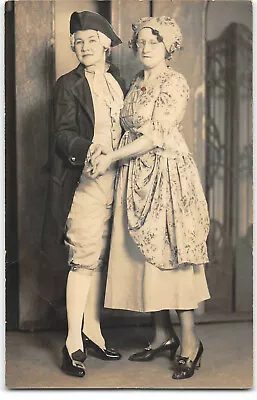 Real Photo-People-Costume-George & Martha Washington-Women-RPPC Postcard • $14.95