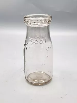 Vintage Meadow Gold Silver Seal Embossed 1/2 Pint  Milk Bottle • $7