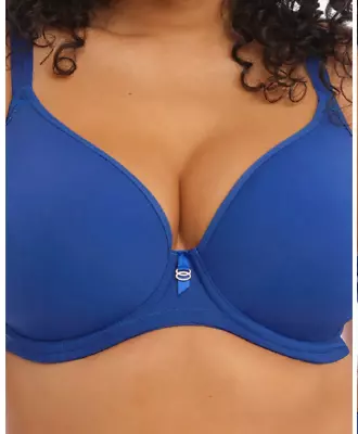  Elomi El8722 Bijou Underwire Plunge Bra Lapis  Size 36k Us / Uk H • $44.50