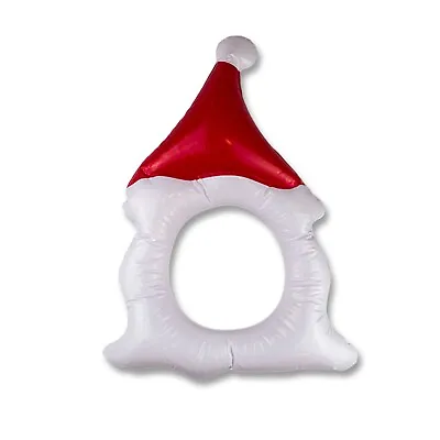 INFLATABLE SANTA HAT Reusable Fancy Dress Unisex Party Prop Decor Gift G5671 • £3.78