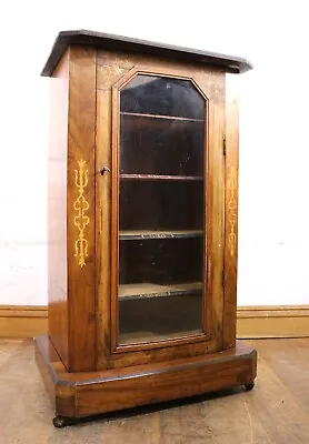 Antique Victorian Inlaid Walnut Paper Music Filing Cabinet • £275