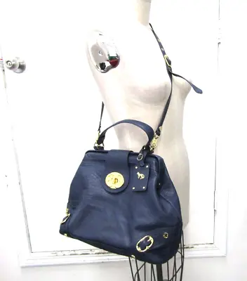 $35 • Buy EMMA FOX Navy Blue Doctor Satchel Shoulder Handbag