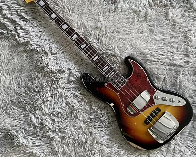 Custom Vintage 3TS Jazz Bass Electric Guitar 4-String Basswood Solid Body • $231