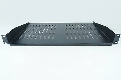 SHELF 2U 400MM DEEP FOR 19 INCH RACK BLACK For AV Rack Data Rack • £21.50