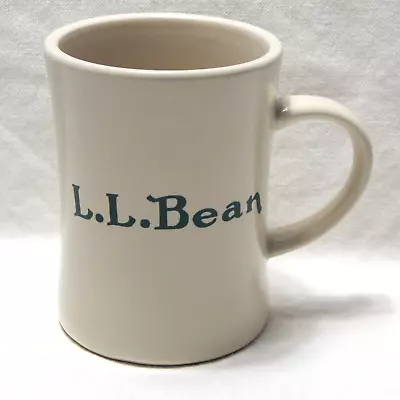 L.L. Bean Diner Style Mug Cream Color With Green Logo (A) • $15