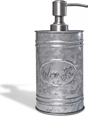 Galvanized Farmhouse Soap Dispenser Kitchen - Rustic Soap Dispenser For Bathroom • $76.36