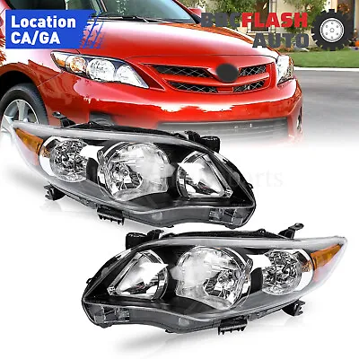 Headlights For 2011 2012 2013 Toyota Corolla S XRS Headlamps Pair Left+Right Set • $59.48
