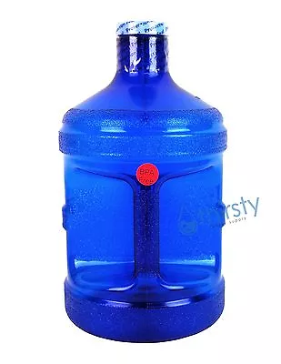 BPA FREE 1 Gallon Reusable Plastic Water Bottle Jug Container Canteen BLUE New • $12.29