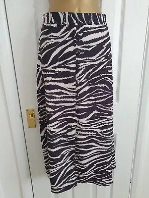 Ladies Zebra Print Skirt By Wallis Size 10 #Ref0066# • £4