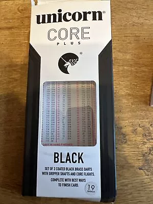 Unicorn Core Black Brass Barrels Style 2 Soft Tip Darts 18g • £0.99