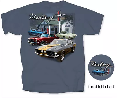 Mustang Service Station T-Shirt - Coupes Fastbacks & Shelbys 😎 Clearance Price • $26.98