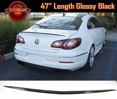 47  Universal Glossy Black Rear Trunk Deck Lip Spoiler Wing For VW Porsche • $16.69