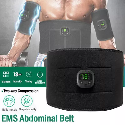 EMS Abdominal Muscle Toning Trainer ABS Stimulator Fitness Slimming Belt Workout • $13.99