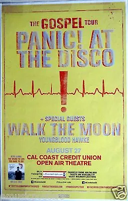 Panic At The Disco / Walk The Moon  Gospel Tour  2014 San Diego Concert Poster • $24.81
