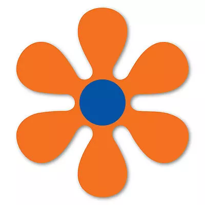 Orange And Blue 70's Flower Magnet • $2.99