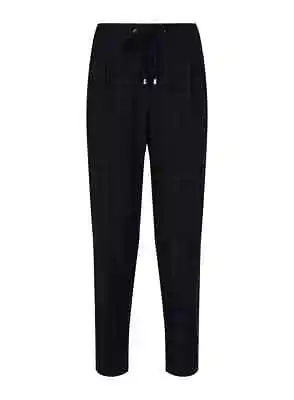 Dorothy Perkins Women S Sz 20 Navy Check Formal Jogger With Drawstring New A1 • £9.99