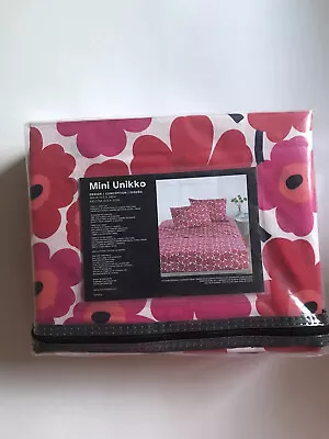 Marimekko Twin XL Sheets Cotton Percale Bedding Set Mini Unikko 100% Cotton • $79