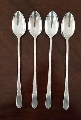 Lot Of 4 Wm. Rogers IS 1938  Mary Lou/Devonshire  Iced Tea Spoons • $10.49
