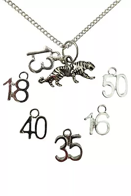 £5.97 • Buy SILVER NECKLACE TIGER Charm Pendant Birthday Anniversary Gift + Bag