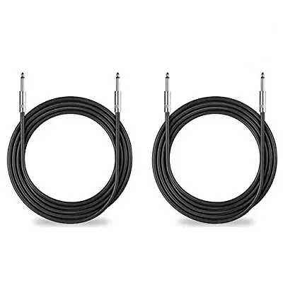 2pack 50 Ft 1/4  To 1/4  Speaker Cables True 12awg Patch Cords 1/4 Male Inch Dj/ • $61.35