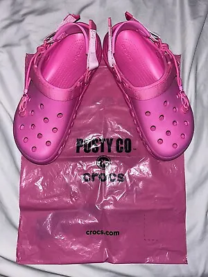 Post Malone Pink Crocs Size 11 With Original Bag SEE PHOTOS • $70
