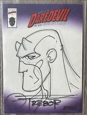 2011 Topps Marvel Legends Comic Customs Roberto Flores Sketch Card - Daredevil • $130.48