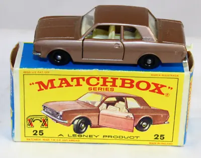 Matchbox #25 Ford Cortina Lesney England Near Mint (Box Tiny Wear) Vintage • $58.08
