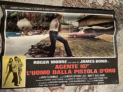 James Bond The Man With The Golden Gun Italian Photobusta Film Poster • £20