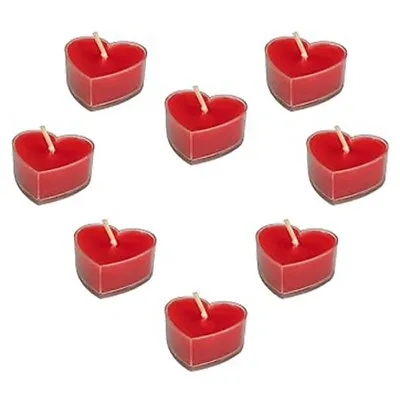 8pc Love Heart Shaped Wax Candles Wedding Party Decor Smokeless Romantic Decor • £6.98