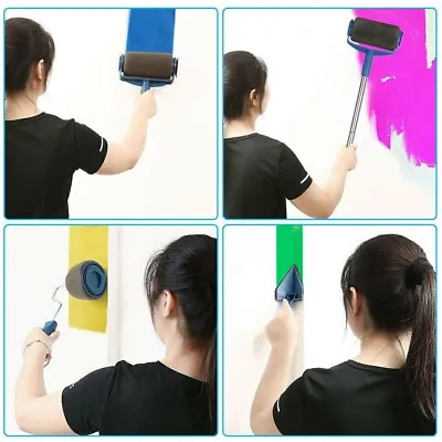 8PCS Paint Runner Pro Brush Set Painting Roller Wall Painting Handle Tool New • £19.90