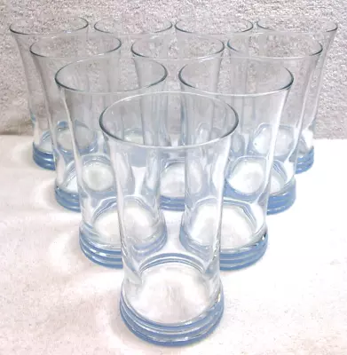 $124.95 • Buy SET OF 10 FIESTA FIESTAWARE 16oz  GLASS TUMBLERS HOMER LAUGHLIN LITE BLUE BANDED