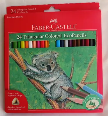 Faber-Castell 24 Triangular Colored EcoPencils - New • $15.95
