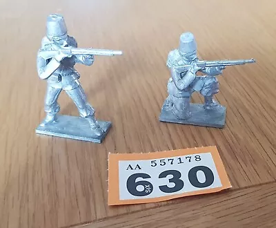 50mm Unbranded Unpainted Metal Figures. TURKISH / EGYPTIAN INFANTRY X2. • £9.99