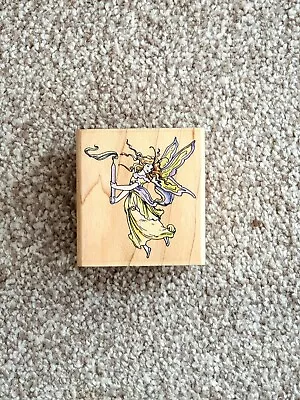 Rubber Stampede 'Wish Fairy' Wooden Block Rubber Stamp - Used Good Condition • £4