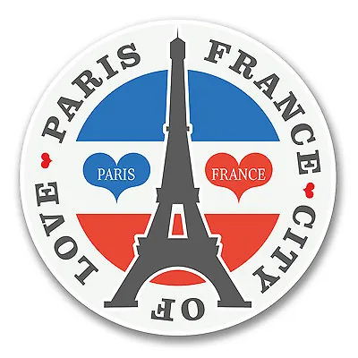 2 X 10cm Paris France Vinyl Sticker Travel Luggage Flag Tag French Label #6404 • £2.99