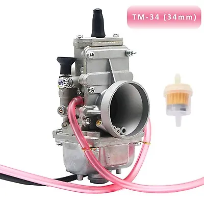 Genuine Carburetor For Mikuni TM34 TM 34mm 34 Mm Flat Slide Smoothbore TM34-2 • $59.99