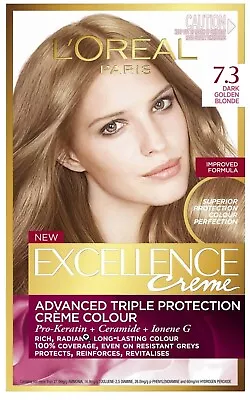 L'Oreal Paris Excellence Creme 7.3 Dark Golden Blonde #1 Worldwide • £12.53