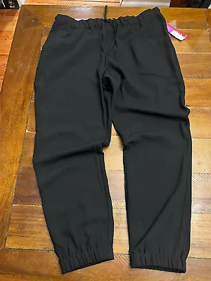 Nwt Merona Womens Pull On Black Drawstring Pockets Jogger Pant Size Large • $18