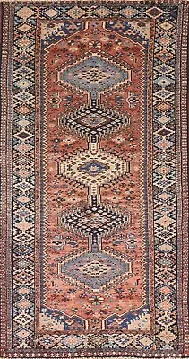 Vintage Yalameh Tribal Rug 3x6 Ft. Hand-knotted Geometric Carpet • $805.22