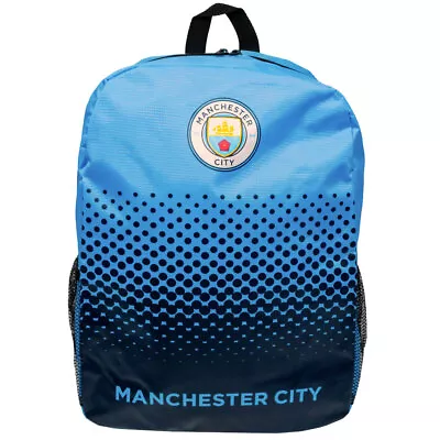 Manchester City Fc Crest Backpack - Football Gift Back To School Rucksack • £24