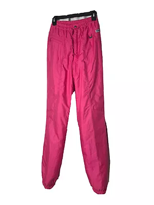 Vintage Ski Snow Pants Fera Skiwear 80s Womens Small S Hot Pink Barbie C03 • $15