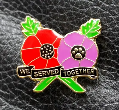 £5.75 • Buy We Served Together Animals At War Enamel Pin Badge 2022 Purple Poppy