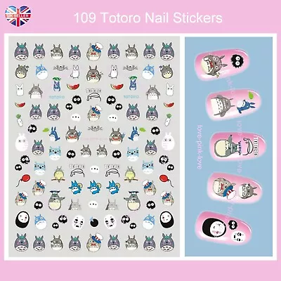 🌸TOTORO STUDIO GHIBL 109 3D Nail Art Stickers Decals Transfers Kawaii UK🌸 • £2.99