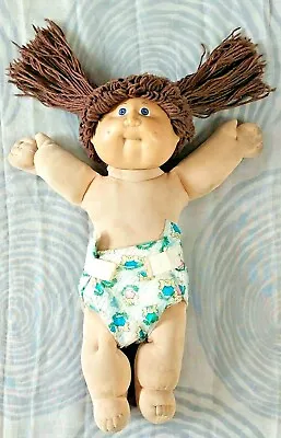 Vintage Cabbage Patch Girl Doll Pigtails Diaper Freckles Dimples 16  • $34.99